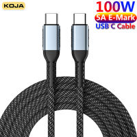 USB C To C PD 100W Cable 5A E-Mark Fast Charging Data Cord Nylon Braided Wire For Macbook IPad Iphone12 Xiaomi Samsung Huawei