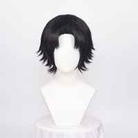 Ccutoo Mens Black Synthetic Hunter X Hunter Captain Chrollo Lucilfer Wigs Short Cosplay Costume Wigs Halloween Party Play Role