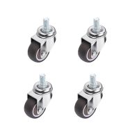 4pcs Swivel Furniture Casters 2 Inch Trolley Office Computer Chair Damping Furniture Wheels Universal Rubber Heavy Duty Rollers