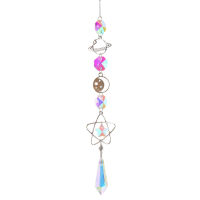 {คลังสินค้าพร้อม} คริสตัล Wind Chime Prism Catchers แขวนเครื่องประดับผ้าม่านบ้านสวนจี้