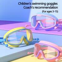 【YF】✥  Children Glasses Adjustable Large Frame Wide Vision Anti-Fog Swim Eyewear With Earplugs Kids