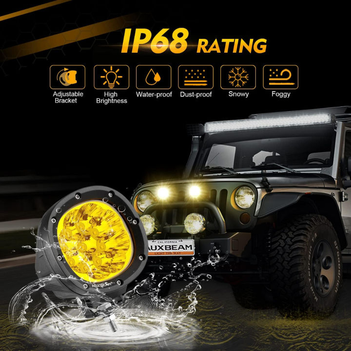 auxbeam-4in-90w-amber-round-led-offroad-lights-2pcs-9000lm-amber-fog-lights-super-bright-round-driving-light-with-wiring-harness-kit-spot-beam-pod-light-for-truck-suv-atv-utv-jeep-wrangler-motorcycle-