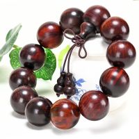 Natural Laos Red Suanzhi Bracelet 2.0 Mahogany Buddha Beads Wooden 108 Jewelry Rosary Manufactor Direct Sales