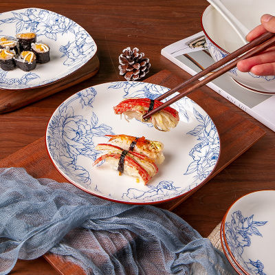 ชามใส่อาหารในครัวเรือนญี่ปุ่น,ชามข้าว,จานผัก,สเก็ตบอร์ดฟิชเพลต,ชามเซรามิก,เคลือบ Paeonia,ชามสี,จานและชุดอุปกรณ์บนโต๊ะอาหาร Nmckdl