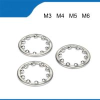 High Quality 304 Stainless Steel Internal Tooth M3 M4 M5 M6 100/200PCS Anti-skid Gasket Chrysanthemum Meson Anti-skid Washer Nails Screws  Fasteners