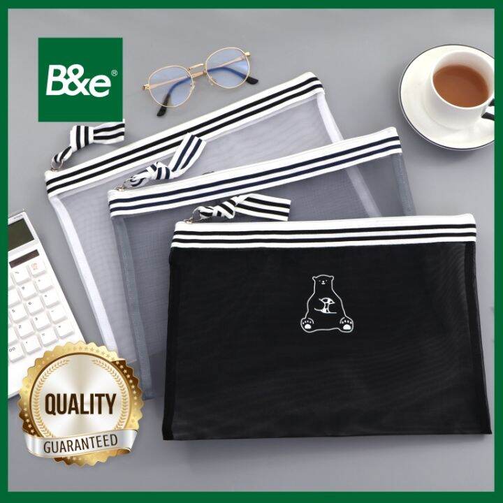 Bnesos B&e School Office Supplies Transparent Mesh Envelope Bag Nylon ...