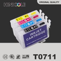 Hinicole T0714 T0713 T0712 T0711ตลับหมึกสำหรับ Epson ปากกาสไตลัสแบบเติมได้ Dx7450 Dx8400เติมหมึก Dx9400f Dx8450