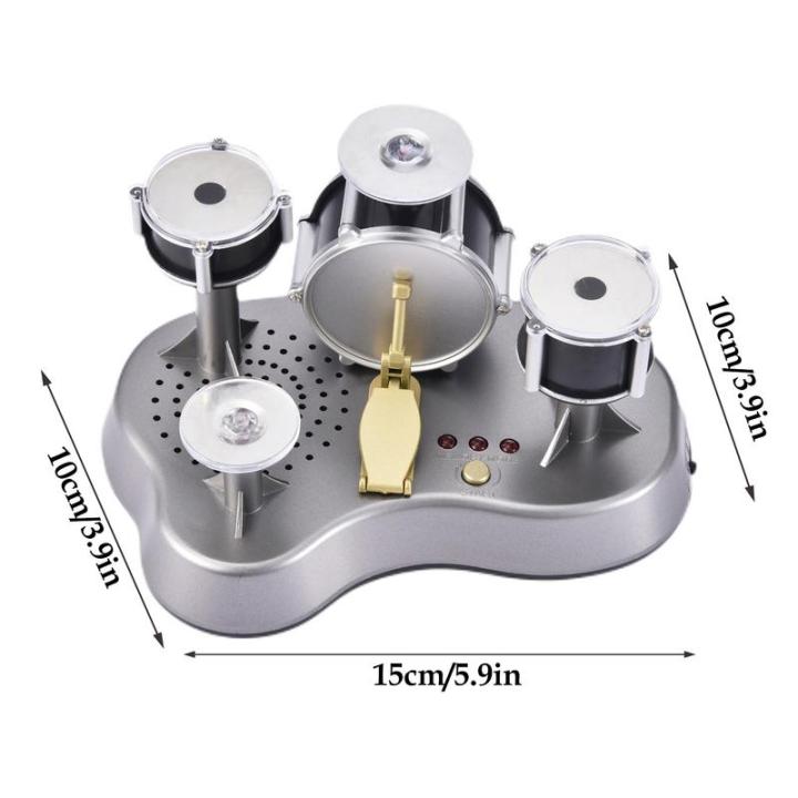 ของเล่นกลองชุุดกลองขนาดเล็กไวต่อการสัมผัสสำหรับโต๊ะทำงานโต๊ะดนตรีชุุดกลองชุดกลองขนาดเล็กแบบชุุดกลองตั้งโต๊ะและชุุดกลองขนาดเล็ก