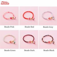 HW Simple Cute Ceramic Cat celet Hand- Red Colors Rope Bangle Women Girls Jewelry Gift