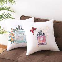 Perfume Bottle Pillowcase Camera Women Cushion Cover High-heeled Shoes Perfume Pattern Sofa Pillow Cover