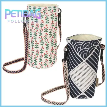 Packable Water Bottle Tote Carrier Bag Tumbler Cup Holder Pouch with  Adjustable Strap Crossbody Mug Sling Sleeve