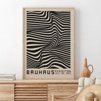 2023 ●﹍﹍ Bauhaus Abstract Illustration Canvas Painting Contemporary Print Vintage Exhibition Poster Black Wall Art Pictures Home Decor