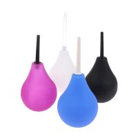 89-224ml Pear Shaped Enema Rectal Shower Cleaning System Silicone Gel Blue Ball For Anal Anus Colon Enema Anal Cleaning