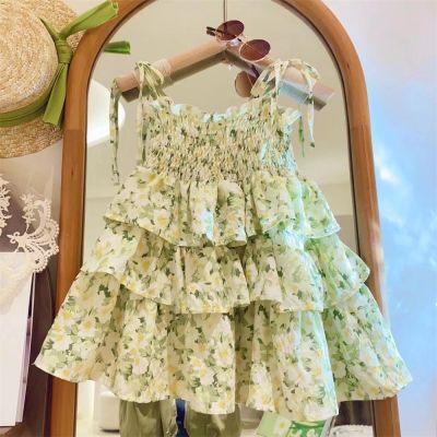 Baby Girls Summer Cute Princess Dress Fashion Kids Floral Slip Dress Casual Wedding Party Pageant Prom Daily Dress For 1-7Y