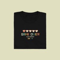 Game over เสื้อยืด T-shirt Unisex Cotton 100% มีบริการเก็บเงินปลายทาง