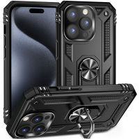 WindCase for iPhone 15 Pro Max 15 Plus Dual Layer Tough Rugged Military Grade Case Cover with Ring Holder Stand