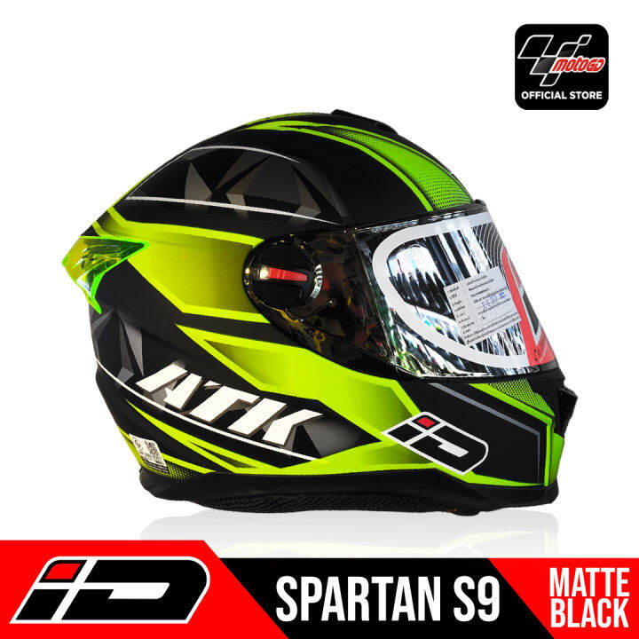 ID HELMET SPARTAN S9 FULL FACE HELMET (MATTE BLACK) Lazada PH