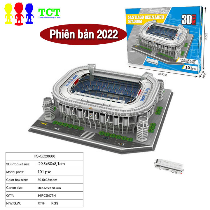 Mua Mô hình sân vận động bóng đá SVĐ Real Madrid Bernabeu Santiago đồ chơi  lắp ghép sân vận động bóng đá mô hình giấy 3D  Size vừa 25cm x 15cm