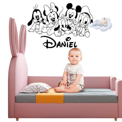 Cartoon Mickey Minnie Baby Wall Stickers for KIds Rooms Decoration Animals Lovely Family Sticker Mural Peel and Stick Wallpaper