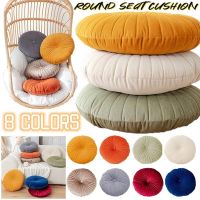 ☞۩ Round Seat Cushion Fashion European Velvet Throw Pillow Cushion Round Fabric Handmade Pleated Wheel Pumpkin Seat Cushion