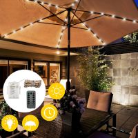 ZZOOI 104 LED Solar Garden Umbrella light Outdoor Waterproof IP67 String Lights Light Sensor Control Garden Decorative Lamp