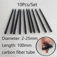 10PC Carbon Fiber Tube 2mm 3 4 5 6 7 8 10mm 11 12 14 16 18 19 20 22 25mm Hollow Rod for RC Plane DIY Quadcopter Arm Length 100mm Wires Leads Adapters