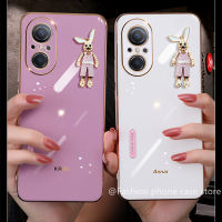 เคสโทรศัพท์ Huawei Nova 9 SE Nova 8 8i Phone Case เคสนิ่มเคลือบซิลิโคนรูปกระต่ายพลอยเทียมทันสมัยสำหรับโทรศัพท์2022