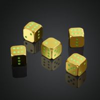 【LZ】 1 pçs luminosa dados 13mm metal de alta qualidade d6 jogar jogos dados conjunto para bar pub clube festa tabuleiro jogo