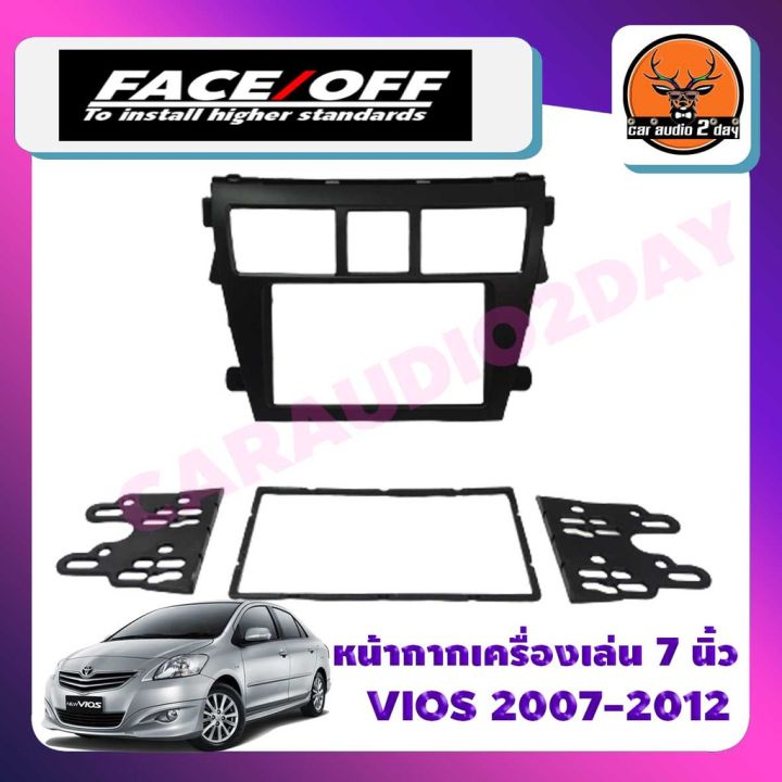 หน้ากากจอแอนดรอย7นิ้ว2din-toyota-vios-2007-2008-2009-2010-2011-2012-2013สีดำด้าน-หน้ากากวิทยุ-2din-vios-หน้ากากวีออส