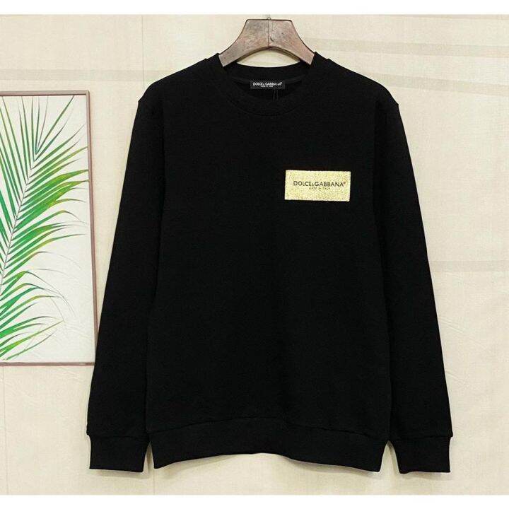 d0lce-amp-gabba-2021-เสื้อสเวตเตอร์สําหรับผู้ชายแขนยาวคอกลมพิมพ์ลายตัวอักษร