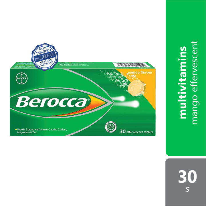 Alpro Pharmacy Berocca Effervescent Mango 30s (vitamin B group with
