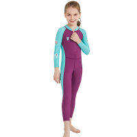 1 pcs Wetsuit Diving Suit Swimsuit Childrens Girls Long Sleeve Swimwear Boys Rashguard Suit For child kids Diving 3 colors