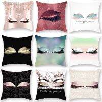 ▼✒ Eye lash Lashes Pillowcase Beauty Charming Eyelashes Sparkly Makeup Cushion Cover Decor Living Room Beauty Studio Home Decor