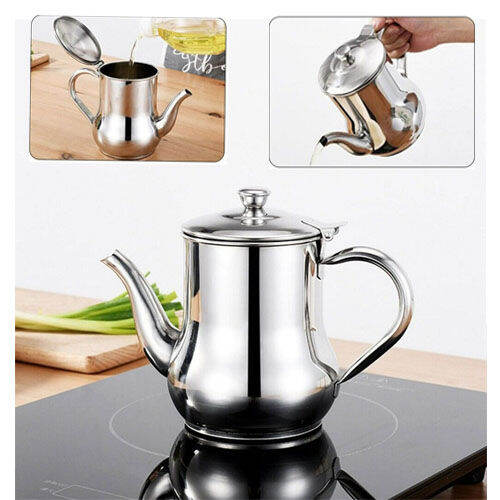 Stainless Steel Oil Pot Kitchen Oil Filter Cup Household Filter Oil