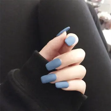 20 mẫu nail màu xanh đẹp nổi bật sang trọng dẫn đầu xu hướng hiện nay
