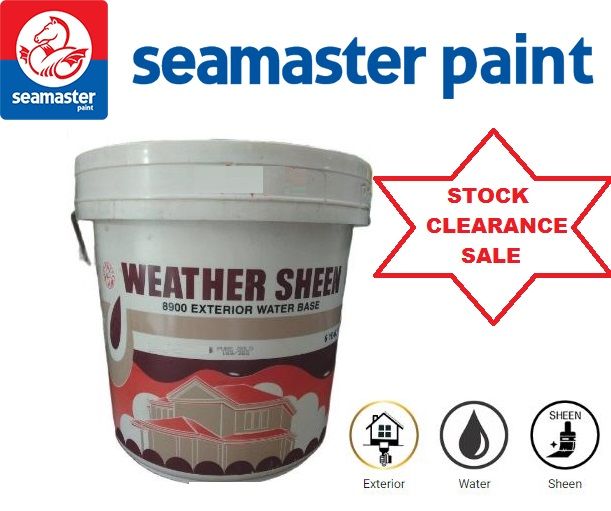 5L SEAMASTER Weathersheen 8900 Weather Paint Exterior Paint Cat Dinding ...