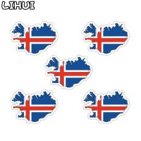 5 PCS Iceland Flag Sticker Countries Map Travel Stickers for Laptop Luggage Suitcase Motor Car Bike Scrapbooking Decals Kids Toy