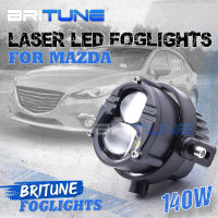 เลเซอร์โปรเจคเตอร์ไฟตัดหมอก Bi-LED สำหรับ Mazda 3 /Axela/mazda 2/5/6/Atenza/CX-5ไฟตัดหมอกขาวกันชนหน้าอุปกรณ์เสริมรถยนต์