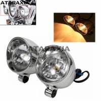 ☌◙ 10W 12V Universal Motorcycle Headlights Motorbike Retro Bullet Fog Light Auxiliary Light for Harley Kawasaki Yamaha Motorbike