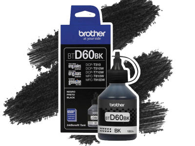 Brother BT-D60BK หมึกสีดำ Brother BT-D60BK ของแท้ประกันศูนย์ 100%