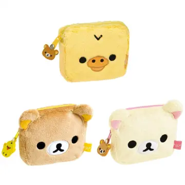 Rilakkuma Teddy Bear Keychain Coin Purse Pouch Bag Wallet, NEW