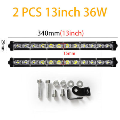 roadsun 7 13 inch Slim LED Light Bar Single Row 18W 36W 12V Daytime Running Light For SUV 4X4 Off Road LED Work Light Lamp