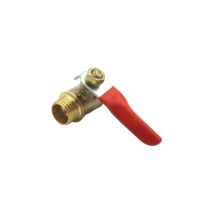 1/4 BSPT Female x 1/4 BSPT Male Threaded Two Way Brass Ball Valve For Oil Water Air