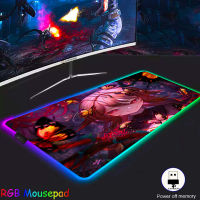 RGB Hu Tao Genshin Impact Mouse Pad LED Backlight USB Keyboard Computer Desktop Laptop Kawaii Gaming Accessories Capet Mousepad