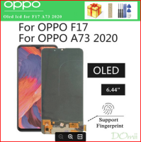 จอ OLED 6.44 "สำหรับ OPPO F17 CPH2095 / A73 2020 CPH2099เปลี่ยนชิ้นส่วนจอสัมผัสแอลซีดีของเครื่องแปลงดิจิทัล