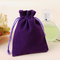 FORBETTER 10pcs Drawstring Bags Flocking Storage Bag Pouches Small Pocket Jewelry Velvet 7x9cm Coin PurseMulticolor