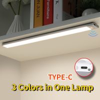 Motion Sensor Light TYPE-C USB Lights Three colors in one Lamp For Kitchen Cabinet Bedroom Wardrobe Indoor Lighting Night Light