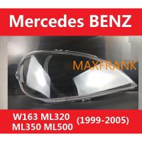 For Mercedes BENZ W163 ML320 ML350 ML430 98-05 headlight cover WDC163 W163 headlamp cover LENSเลนส์ไฟหน้า พลาสติกครอบเลนส์ไฟหน้า ฝาครอบไฟหน้า ไฟหน้ารถยนต์ เลนส์ฝาครอบไฟหน้า