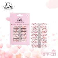 [ New Arrival ] GLAZE &amp; GLAM ยาทาเล็บแบบแผ่นสติกเกอร์ สติกเกอร์ติดเล็บ NAIL POLISH STICKER / STK-023 / 16 PCS