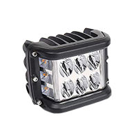 Side Shooter, LED Pods Light 4 inch Off Road Dual Side Yellow DRL with Flash Strobe Function Driving Flood Spot Cube Work Light